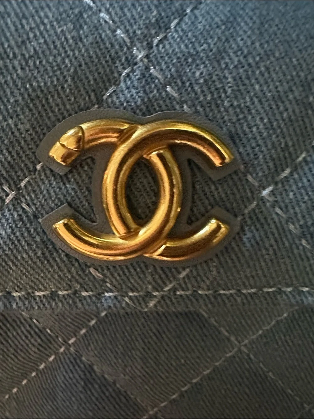 New Authentic CHANEL VIP Beauty Blue Denim Quilted Mini Crossbody bag purse Gold - Picture 4 of 15